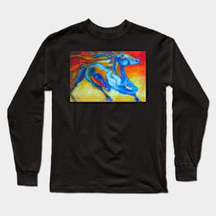 Sunset horse running outback Long Sleeve T-Shirt